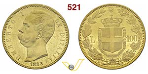 UMBERTO I  (1878-1900)  100 Lire 1883 Roma.  ... 
