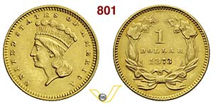 USA      1 Dollaro 1873 open 3   Fb. 94 ... 