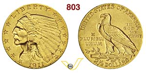 USA      2,5 Dollari 1911.   Fb. 120   Au   ... 