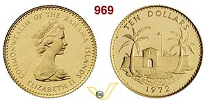 HAITI      10 Dollari 1972.   Au   g 3,21  ... 