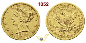 U.S.A.      5 Dollari 1901 S, San Francisco. ... 