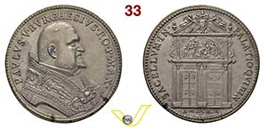 PAOLO V  1695/1621  1620 ANNO XVI RICONIO ... 