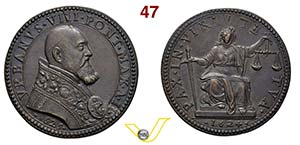URBANO VIII  1623/1644  1625 ANNO II RICONIO ... 