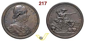 PIO VI  1775/1799  1791 ANNO XVII per la ... 