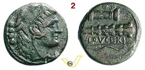 APULIA - Luceria  (211-200 a.C.)  Triens.  ... 