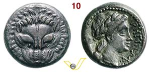 BRUTTIUM - Rhegium  (350-280 a.C.)  Ae 19.  ... 