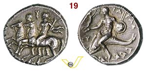 CALABRIA - Tarentum  (280-272 a.C.)  Nomos.  ... 
