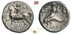 CALABRIA - Tarentum  (272-235 a.C.)  Nomos.  ... 