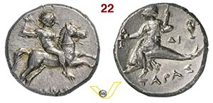 CALABRIA - Tarentum  (272-235 a.C.)  Nomos.  ... 