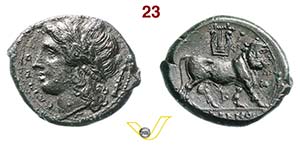 CAMPANIA - Cales  (265-240 a.C.)  Ae.  D/ ... 