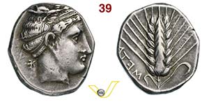 LUCANIA - Metapontum  (390 a.C. circa)  ... 