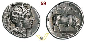 LUCANIA - Thurium  (400-350 a.C.)  Statere.  ... 