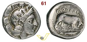 LUCANIA - Thurium  (350-300 a.C.)  Statere.  ... 