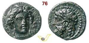 SICILIA - Gela  (315-310 a.C.)  Ae.  D/ ... 