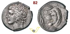 SICILIA - Leontini  (450 a.C. circa)  ... 