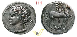   ZEUGITANA - Cartagine(220-215 a.C.)  Ae.  ... 