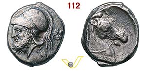 ROMANO CAMPANE  (280-210 a.C.)  Didramma.  ... 