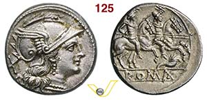 ANONIME  (211-170 a.C.)  Denario, simbolo ... 