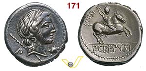 CREPUSIA - Pub. Crepusius  (82 a.C.)  ... 
