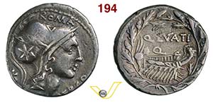 LUTATIA - Q. Lutatius Cerco  (109-108 a.C.)  ... 