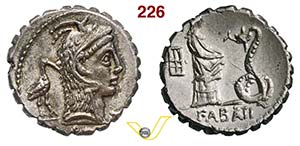 ROSCIA - L. Roscius Fabatus  (64 a.C.)  ... 