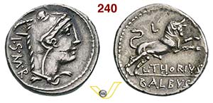 THORIA - L. Thorius Balbus  (105 a.C.)  ... 