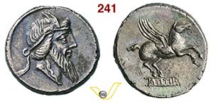 TITIA - Q. Titius  (90 a.C.)  Denario.  D/ ... 
