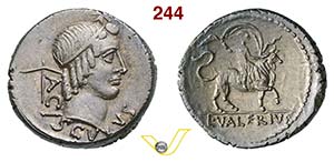 VALERIA - L. Valerius Acisculus  (45 a.C.)  ... 