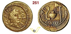 GIULIO CESARE - monetario A. Hirtius  (46 ... 