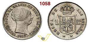 SPAGNA - ISABELLA II  (1833-1868)  1 Real ... 