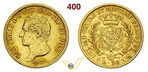 SAVOIA - CARLO FELICE  (1821-1831)  20 Lire ... 