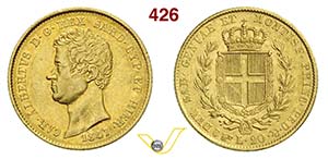 SAVOIA - CARLO ALBERTO  (1831-1849)  20 Lire ... 