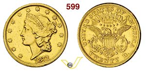 U.S.A. -     20 Dollari 1871 s.   Au   g ... 
