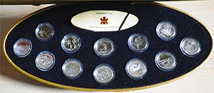 CANADA - 1999 - 25 Cents Serie di 12 es. ... 