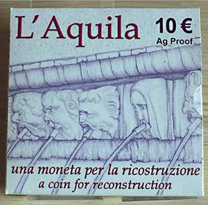 ITALIA - 2009 - 10 Euro “L’Aquila, una ... 