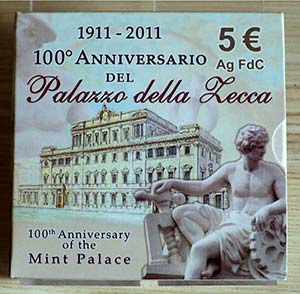 ITALIA - 2011 - 5 Euro “100° anniv. del ... 