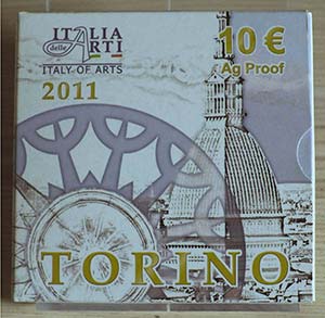 ITALIA - 2011 - 10 Euro “Torino”    Con ... 