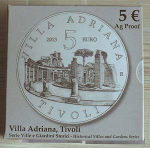 ITALIA - 2013 - 5 Euro “Villa Adriana, ... 