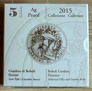 ITALIA - 2015 - 5 Euro “Giardino di ... 