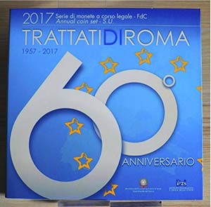 ITALIA - 2017 - Serie 9 valori “Trattati ... 