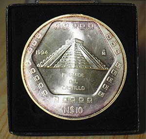 MESSICO - 1994 - 10 Pesos 5 Once “Piramide ... 