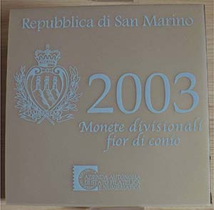 SAN MARINO - 2003 - Serie 9 valori    In ... 
