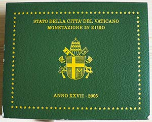 VATICANO - 2005 A. XXVII - Serie 8 vall.    ... 
