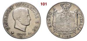 MILANO  NAPOLEONE I  (1805-1814)  5 Lire  ... 