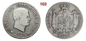 MILANO  NAPOLEONE I  (1805-1815)  5 Lire  ... 