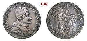 ROMA  INNOCENZO XI  (1676-1689)  Piastra  ... 