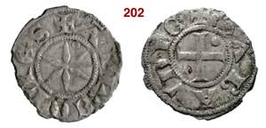 AMEDEO IV  (1232-1253)  Denaro forte ridotto ... 