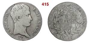 FRANCIA  NAPOLEONE I  (1804-1815)  5 Franchi ... 