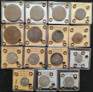 15 monete di Pio IX di buona o ottima ... 