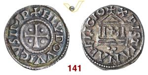 MILANO  LUDOVICO II  (855-875)  Denaro  s.d. ... 